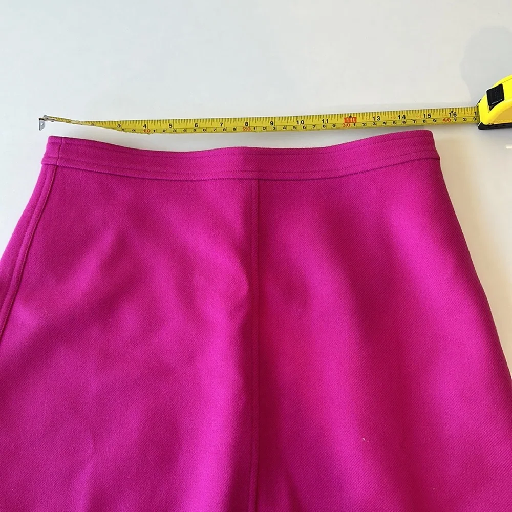 J Crew Soft Azalea Natasha Skirt in Double Serge Wool EUC Size 6